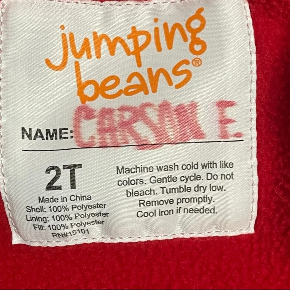 Jumping Beans Vibrant Red and Black Hooded Coat